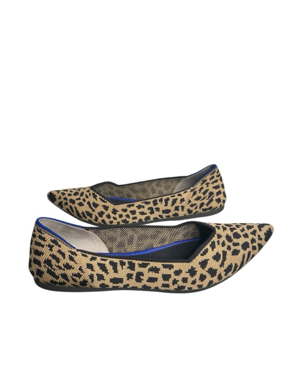 Rothy's Women Leopard Animal Print The Pointed Toe Woven Ballet Flats Size 9 - Picture 6 of 9